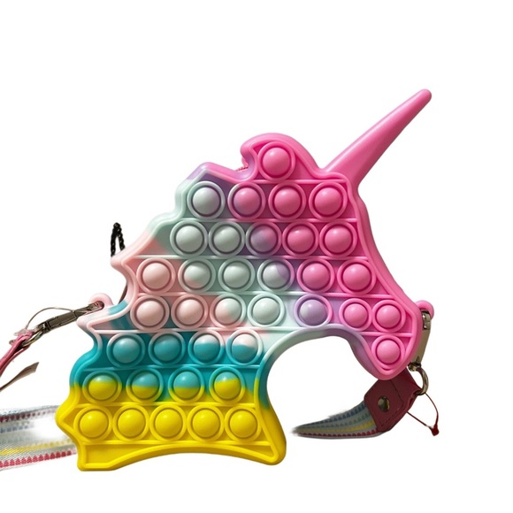 Cat & Jack Rainbow Unicorn Pop It Bag - Picture 2 of 5